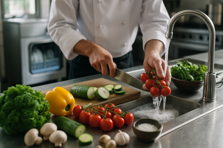 Lavadora semi-automática facilita rotina na cozinha profissional