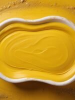 Fatia de bolo de fubá caipira com erva-doce em prato branco, textura fofa e dourada