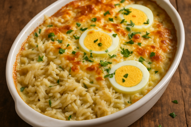bacalhau com creme de leite gratinado em travessa com queijo dourado e salsa picada