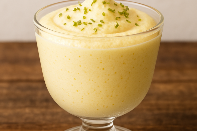 Mousse de Limão Gelada cremosa servida em taça de vidro com raspas de limão por cima