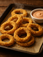 palito de cebola integral crocante assado com casquinha de aveia e farinha integral dourada