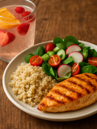 refrigerante saudavel caseiro de laranja e cenoura com água com gás em jarra de vidro