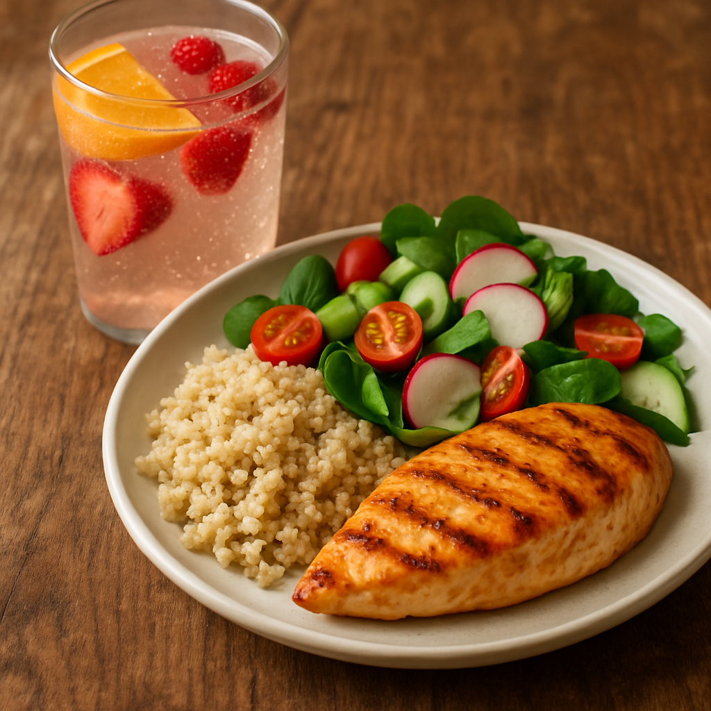 refrigerante saudavel caseiro de laranja e cenoura com água com gás em jarra de vidro