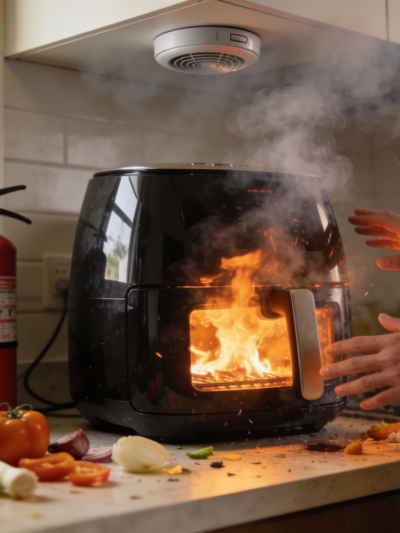 Airfryer pega fogo em casa e reforça alerta de segurança 2026
