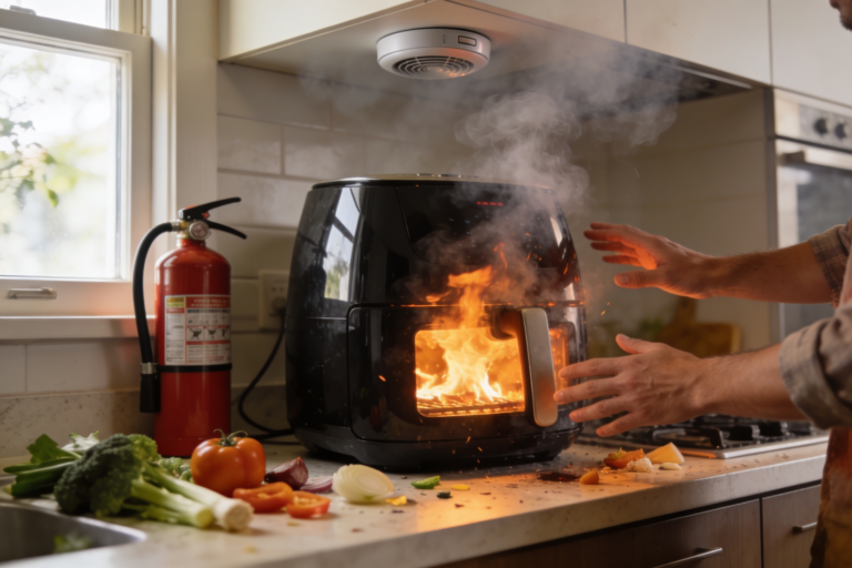 Airfryer pega fogo em casa e reforça alerta de segurança 2026