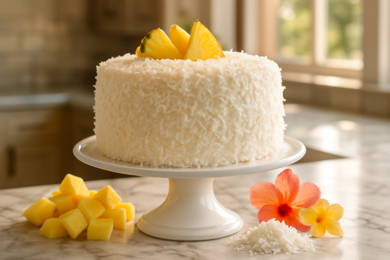 Bolo de coco com abacaxi: receita da chef Janaína Torres viraliza