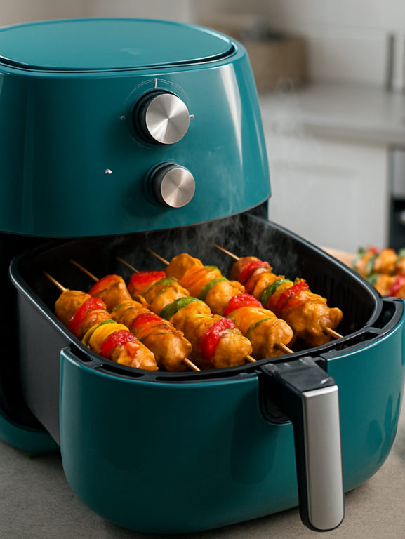 Espetinho na AirFryer: técnica prática conquista lares em 2026