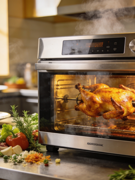Forno elétrico com espeto giratório: 5 opções para 2026