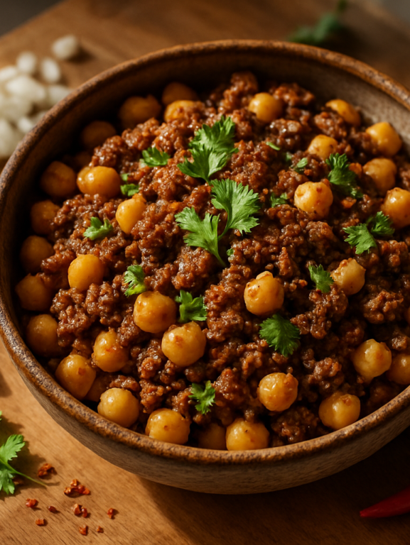 Grão-de-bico com carne moída picante: refeição prática em 2026
