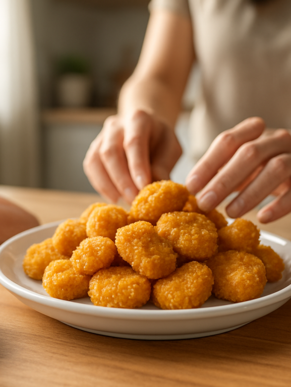 Nuggets de 3 ingredientes na airfryer conquistam mães em 2026