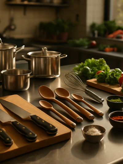 Os utensílios essenciais nas cozinhas profissionais brasileiras