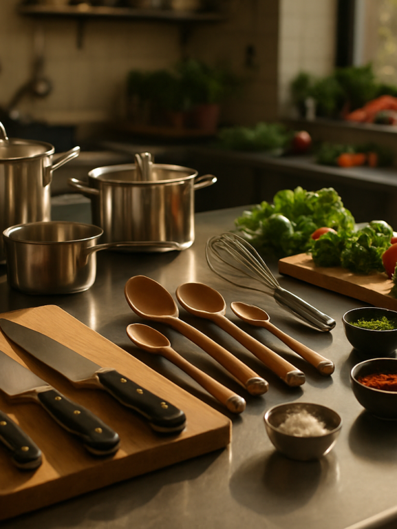 Os utensílios essenciais nas cozinhas profissionais brasileiras