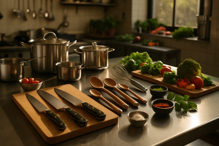Os utensílios essenciais nas cozinhas profissionais brasileiras