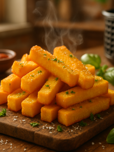Polenta frita conquista festas italianas e AirFryer em 2026