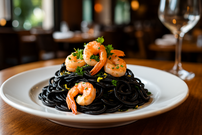 Tagliolini nero ai gamberi: prato do Altruísta encanta SP