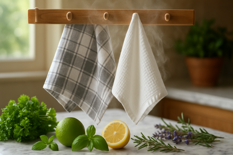 Toalhas de cozinha cheirosas: 5 dicas práticas e eficazes