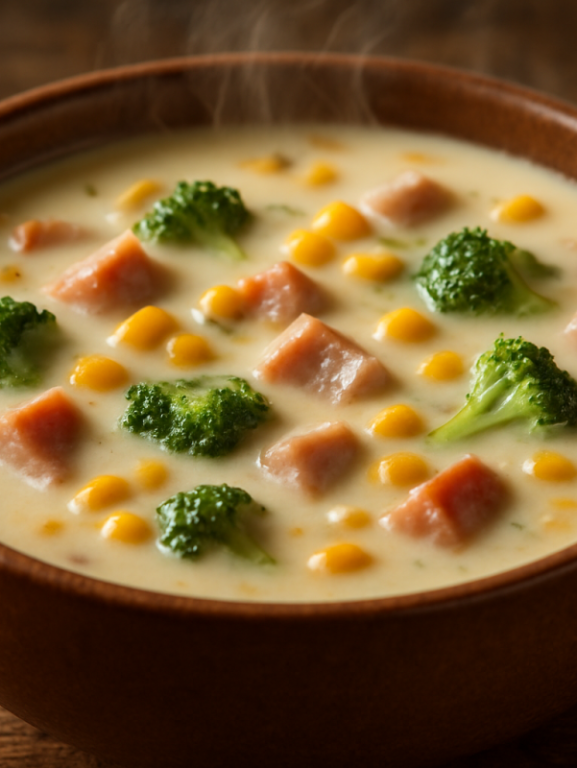 sopa inglesa cremosa em molheira branca, molho rosado com maionese e catchup pronto para servir