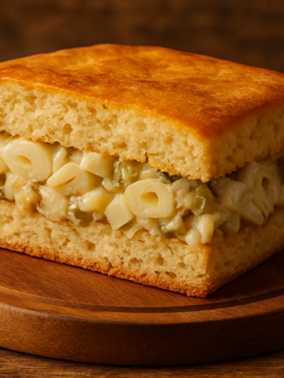 Fatia de torta de palmito sem açúcar para lanche, com massa dourada e recheio cremoso