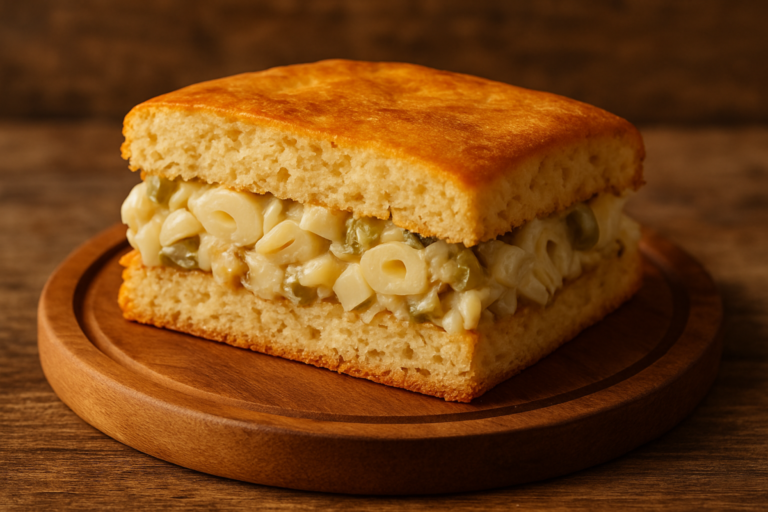 Fatia de torta de palmito sem açúcar para lanche, com massa dourada e recheio cremoso