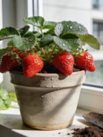 Morango em vaso: fruta rica em antioxidantes cresce em apartamentos