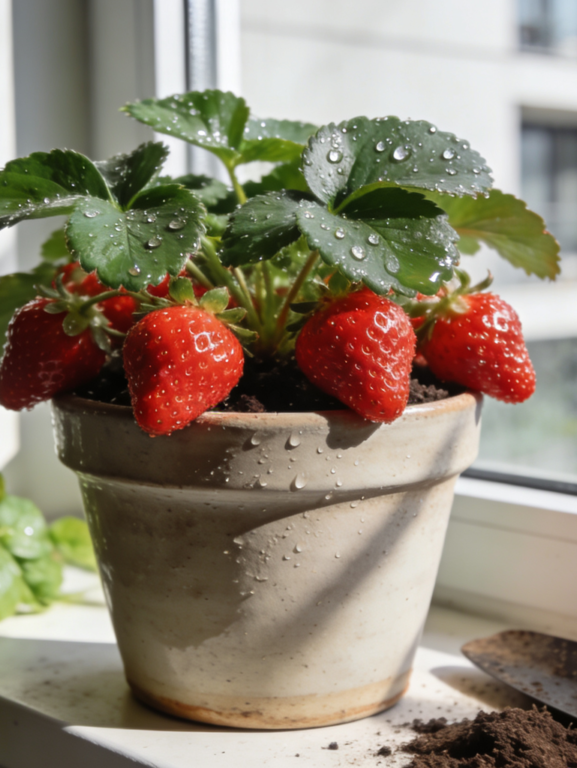 Morango em vaso: fruta rica em antioxidantes cresce em apartamentos
